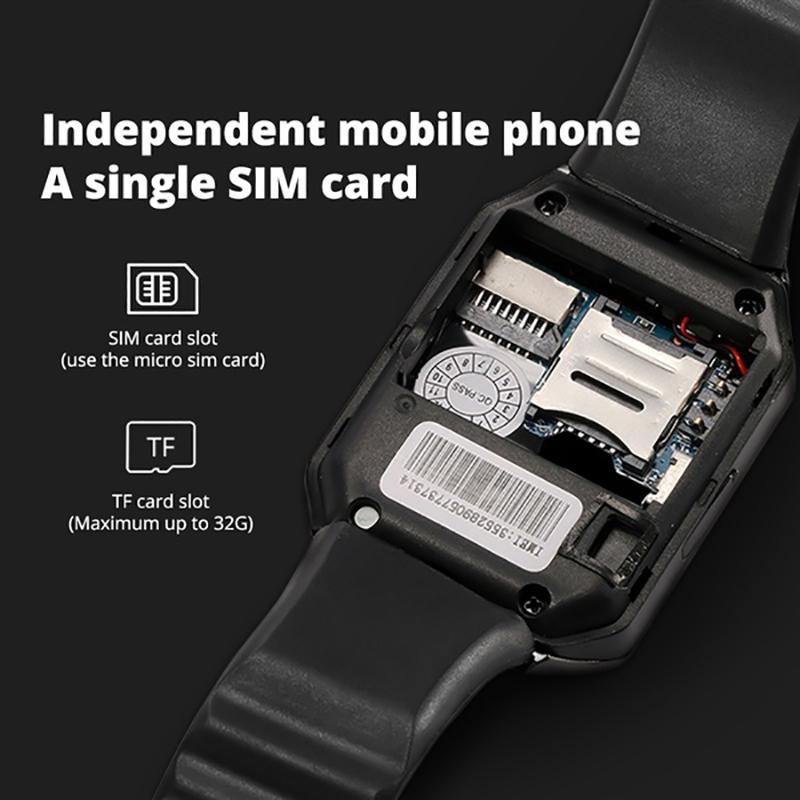 Bluetooth Android Smart Watch with Camera, SIM, and TF Slot, showcasing its sleek design and features.