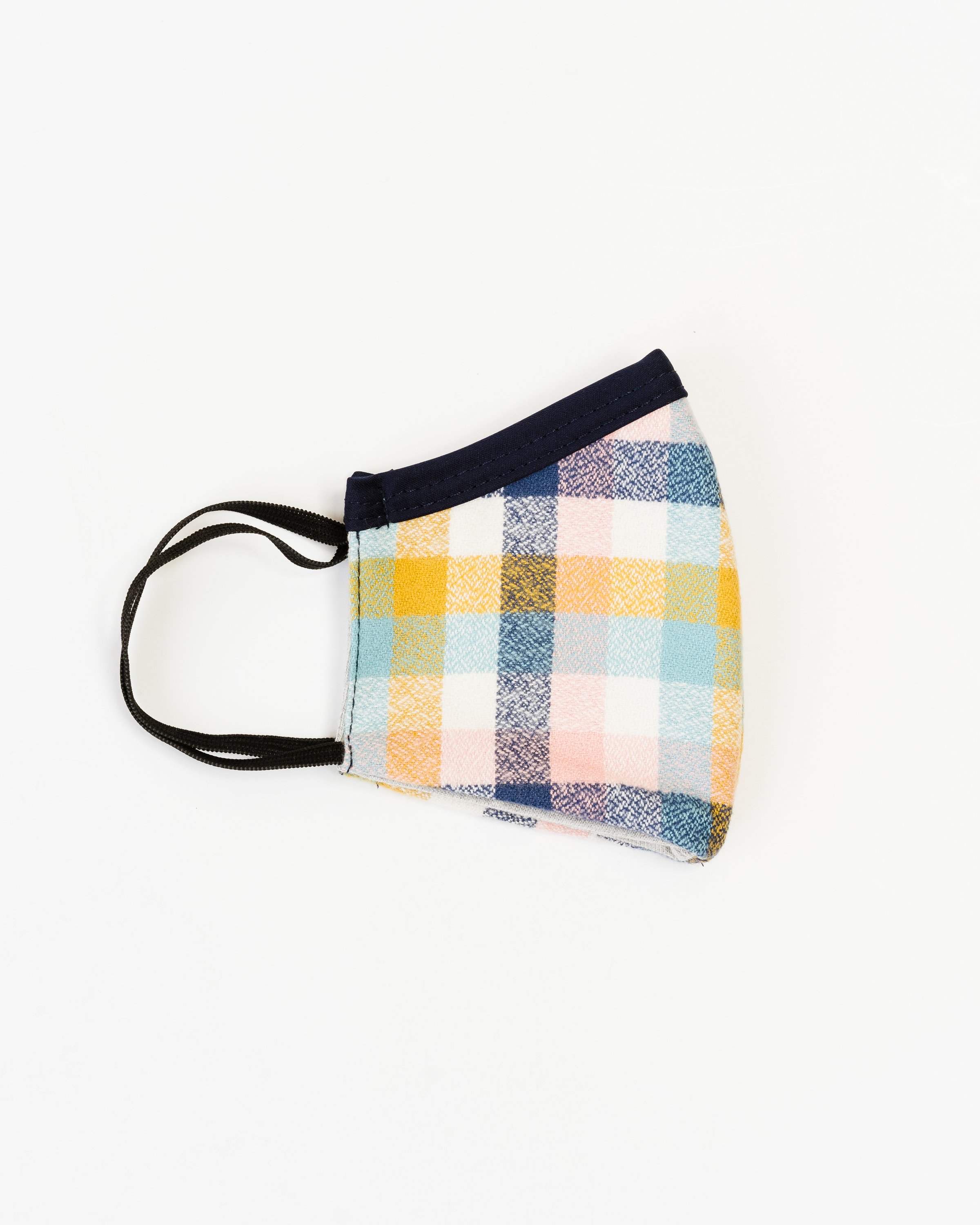 Blush Flannel Face Mask made of soft cotton with unique printed designs, featuring elastic straps for a secure fit.