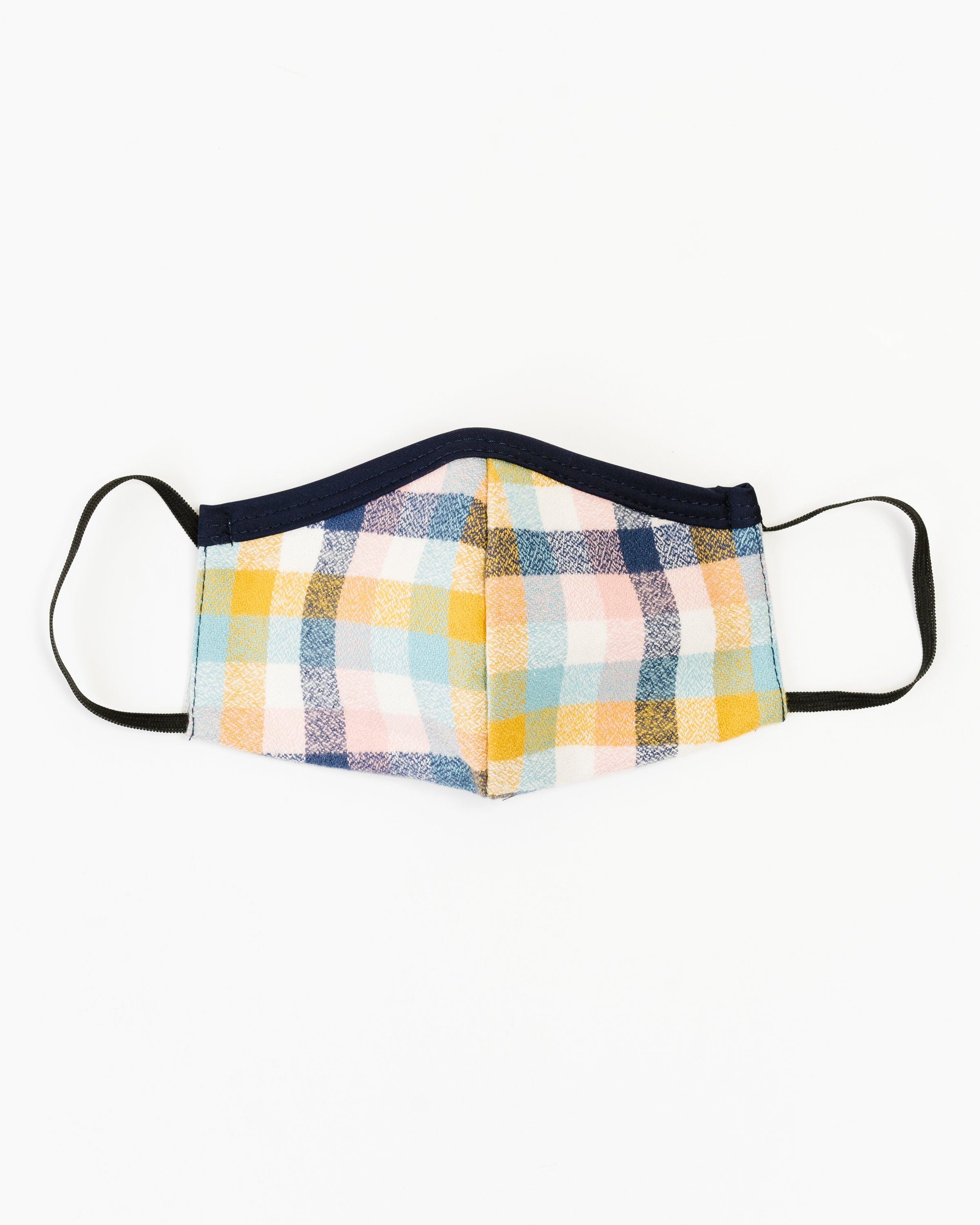 Blush Flannel Face Mask made of soft cotton with unique printed designs, featuring elastic straps for a secure fit.