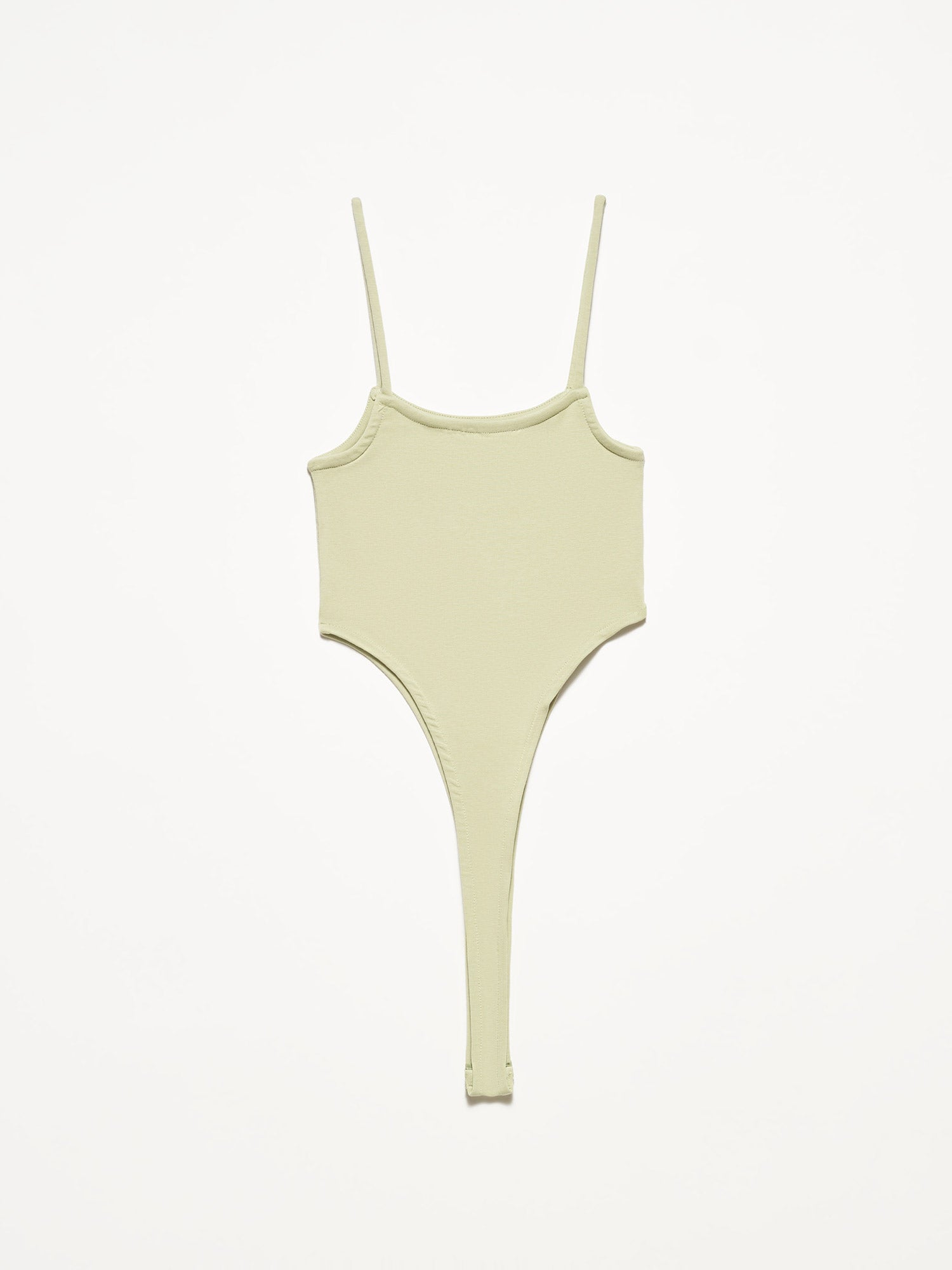 A stylish bodysuit made from 98% cotton and 2% elastane, showcasing its soft fabric and comfortable fit.