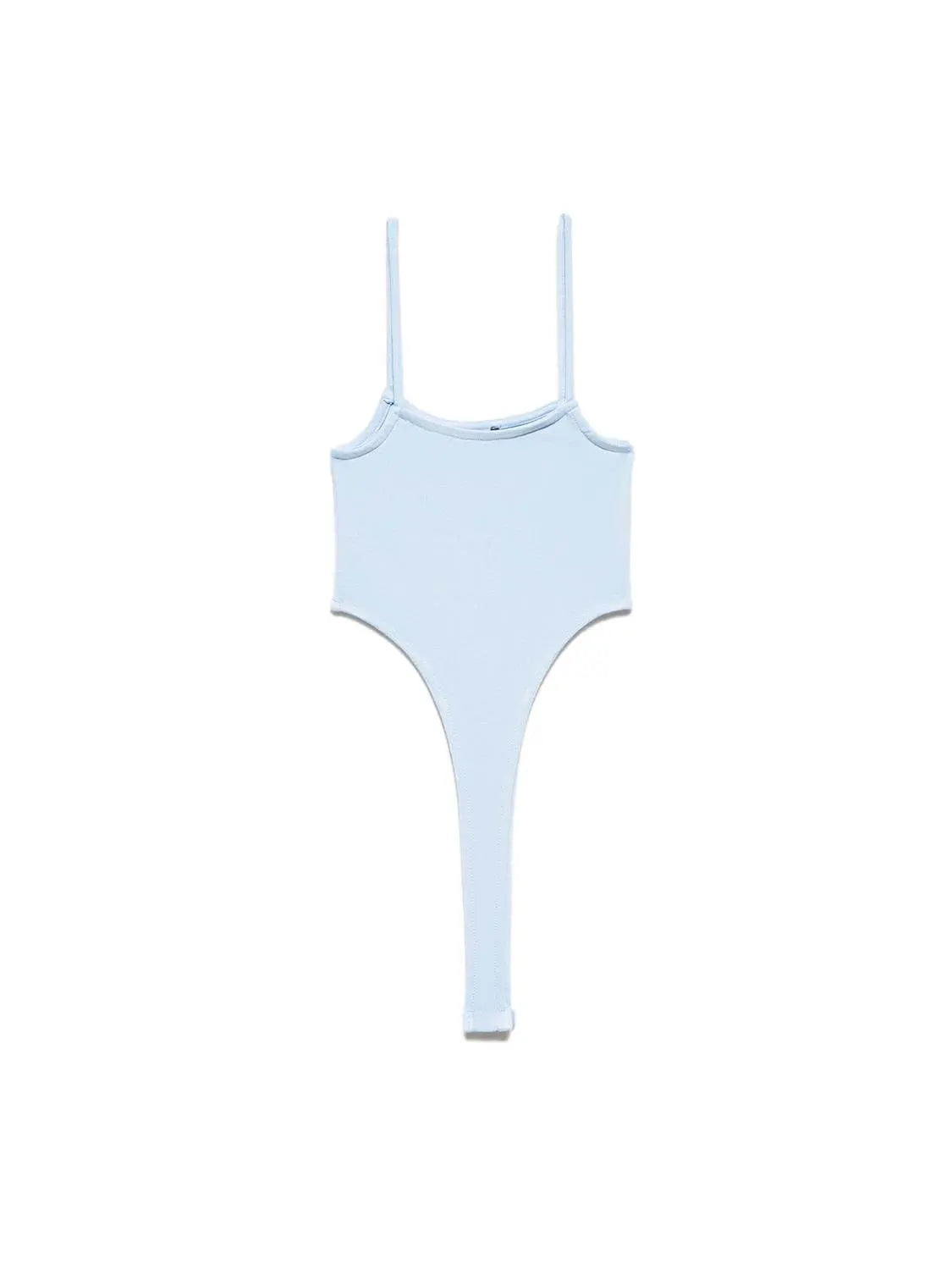 A stylish bodysuit made from 98% cotton and 2% elastane, showcasing its soft fabric and comfortable fit.