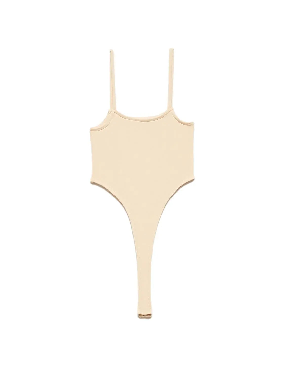 A stylish bodysuit made from 98% cotton and 2% elastane, showcasing its soft fabric and comfortable fit.