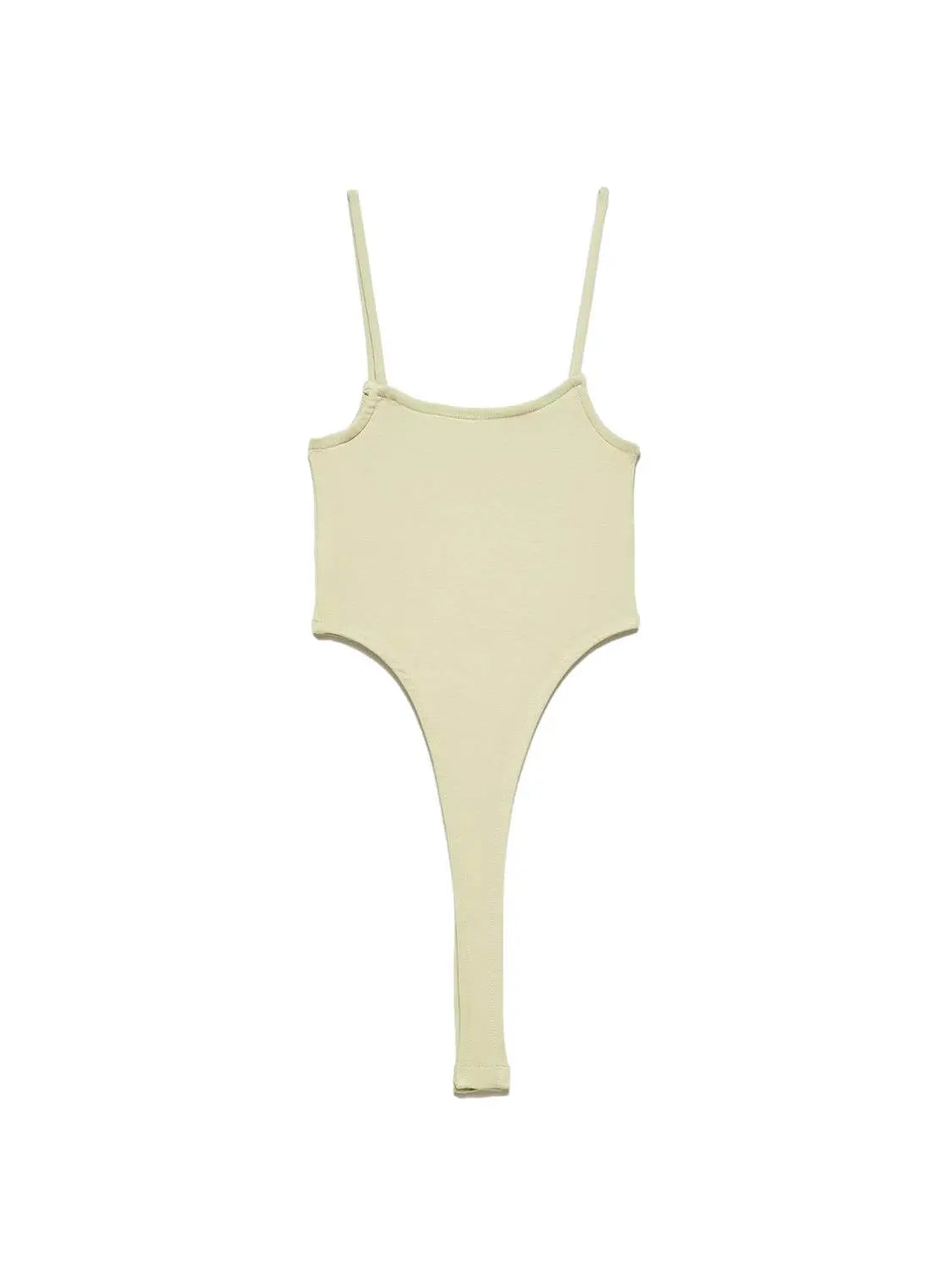 A stylish bodysuit made from 98% cotton and 2% elastane, showcasing its soft fabric and comfortable fit.