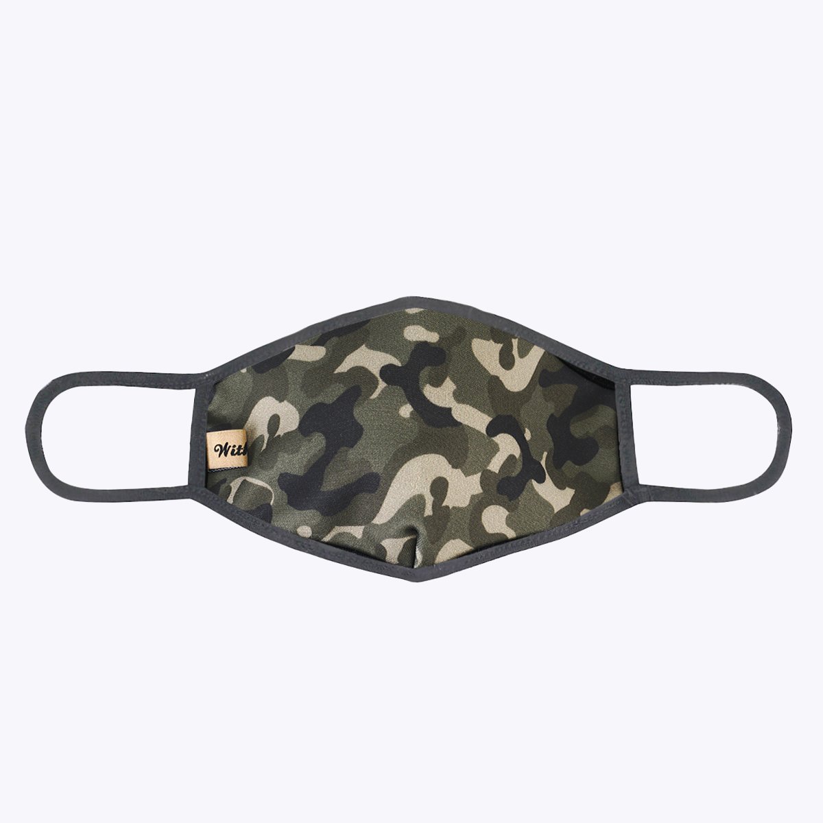 Camouflage 3-Layered Face Cover featuring a unique print design, made from polyester and cotton, suitable for unisex wear.