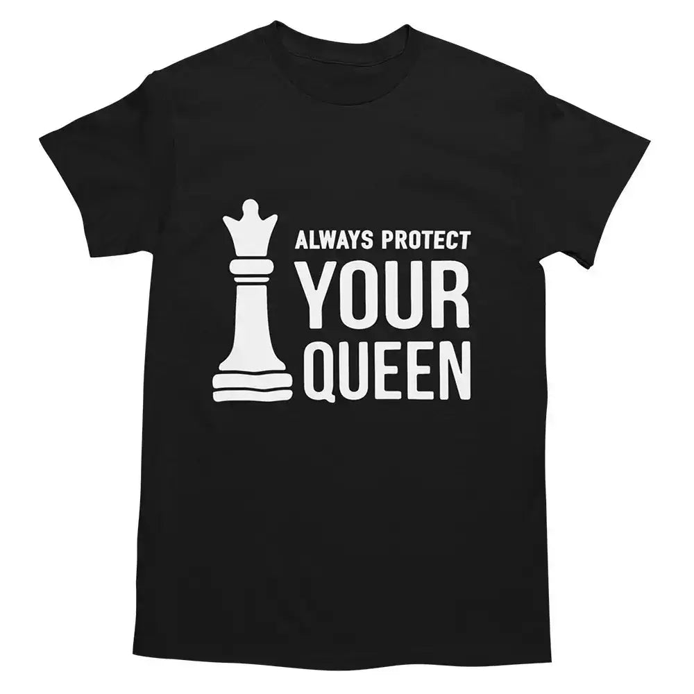 Chess Royalty t-shirt made from soft, durable cotton with double stitching, available in various sizes.