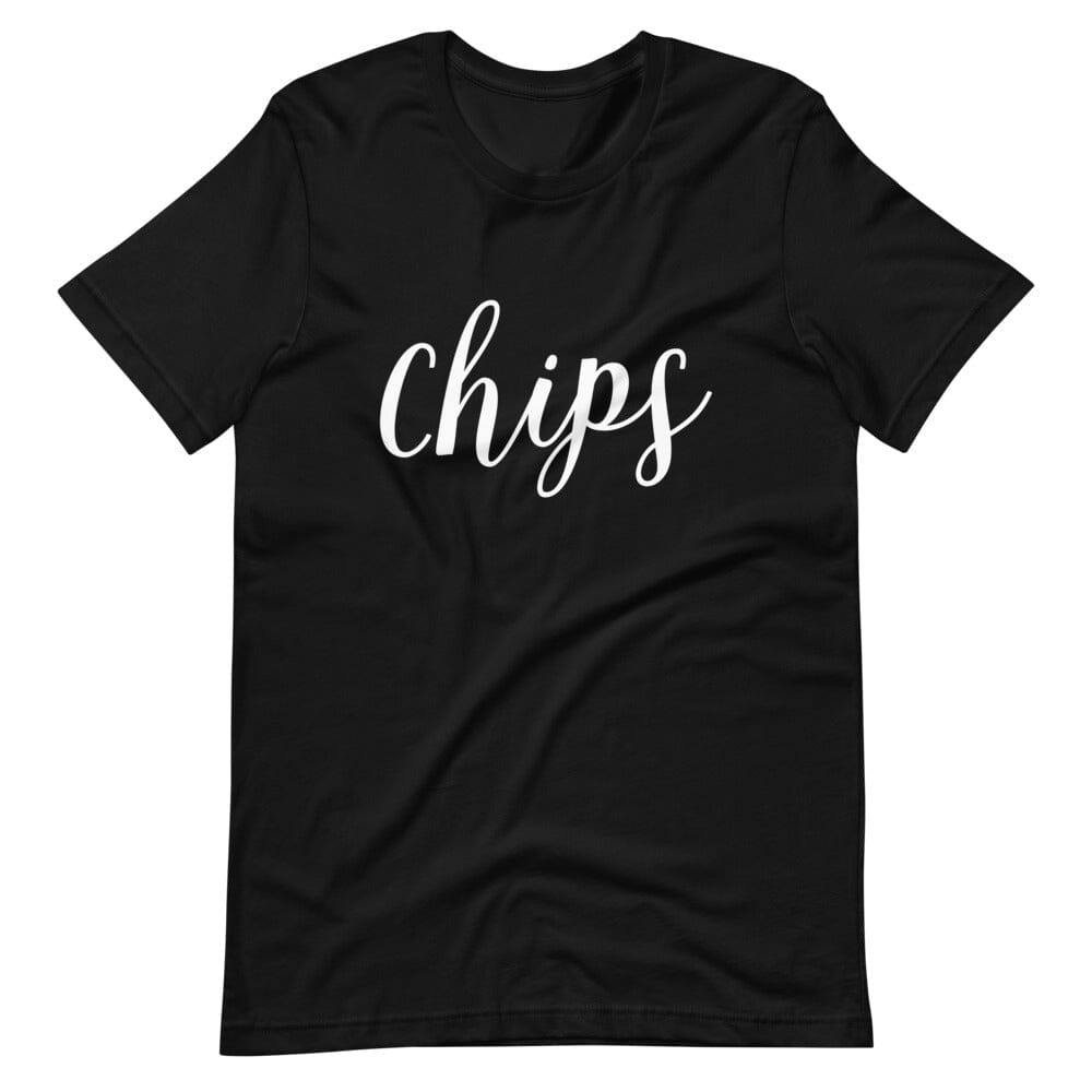 Chips - Salsa V2 Couples Tee in various colors, showcasing soft fabric and stylish design.