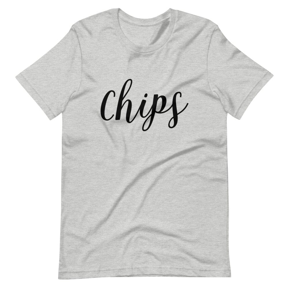 Chips - Salsa V2 Couples Tee in various colors, showcasing soft fabric and stylish design.