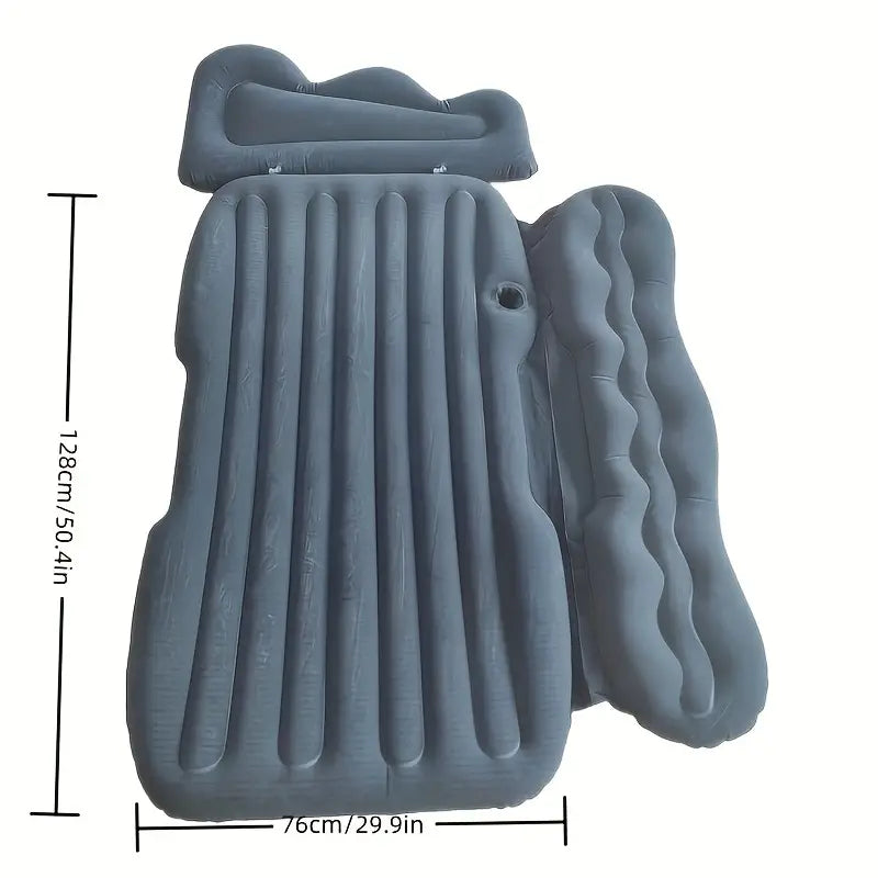 Cloud Car Mattress featuring a soft flocking surface and high gear air cushion design, ideal for comfortable sleep during road trips.