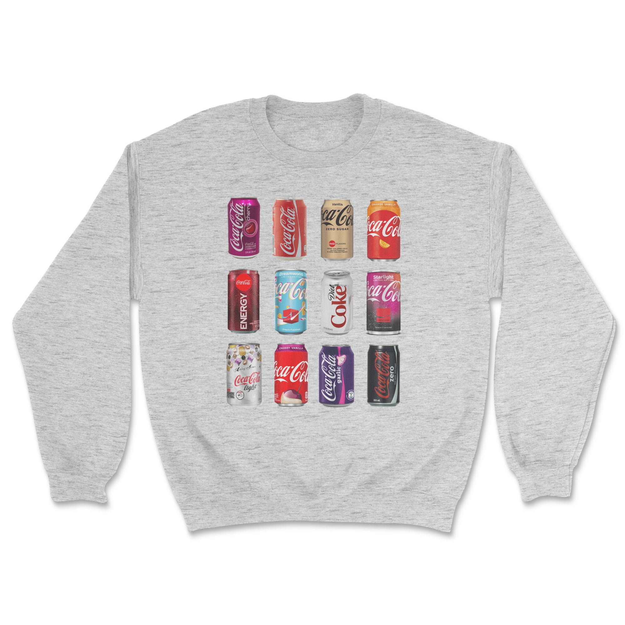 Coke Coca Cola Soda Pop Sweatshirt featuring the iconic logo, designed for comfort and style.