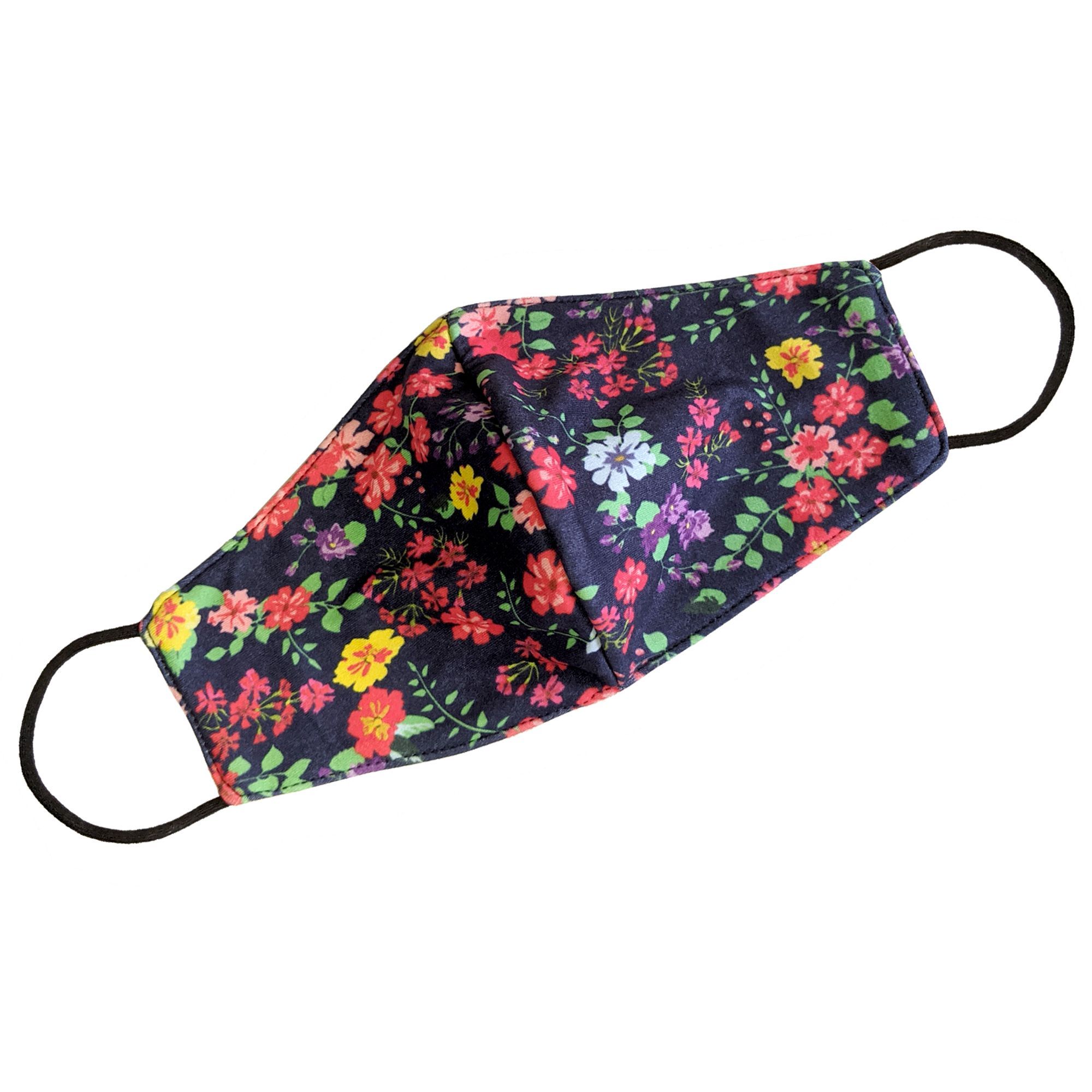 Colorful Floral Face Mask featuring vibrant floral patterns, designed for comfort and style, suitable for various activities.