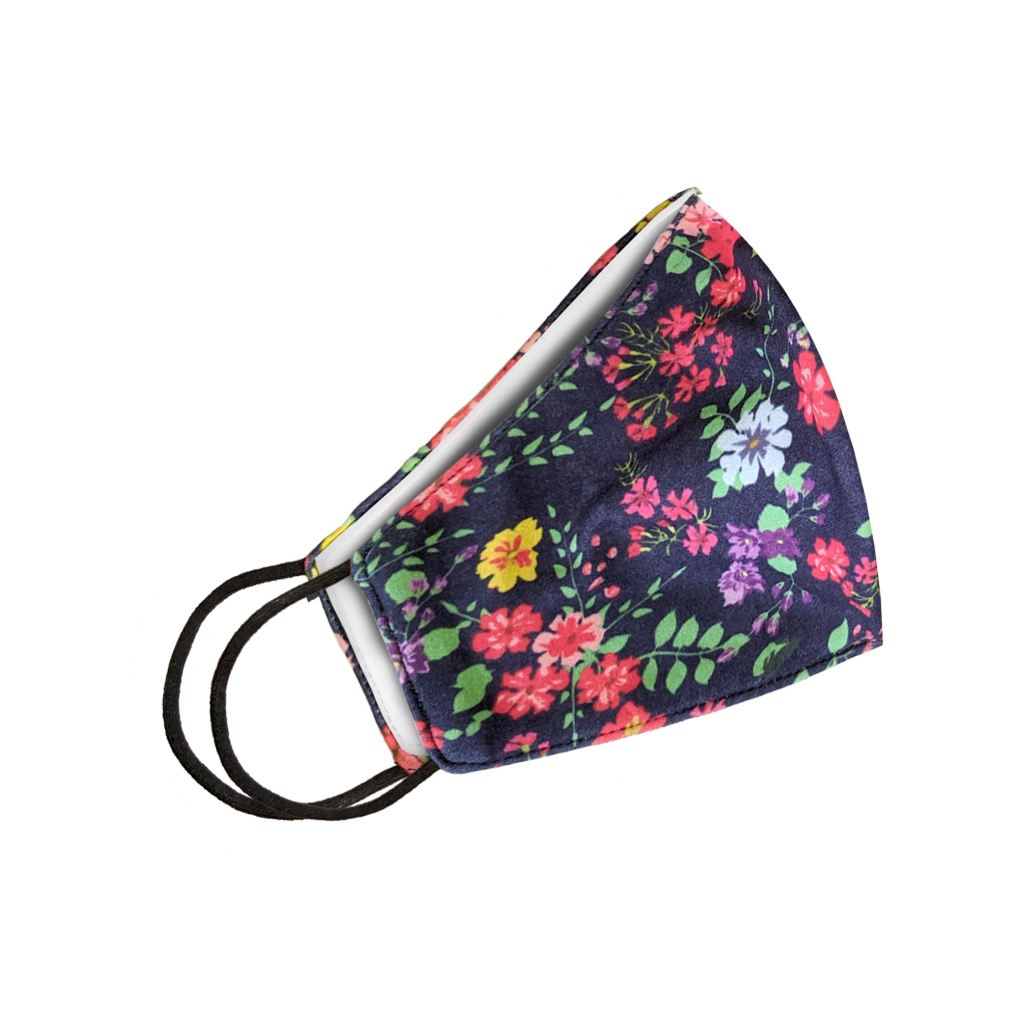 Colorful Floral Face Mask featuring vibrant floral patterns, designed for comfort and style, suitable for various activities.