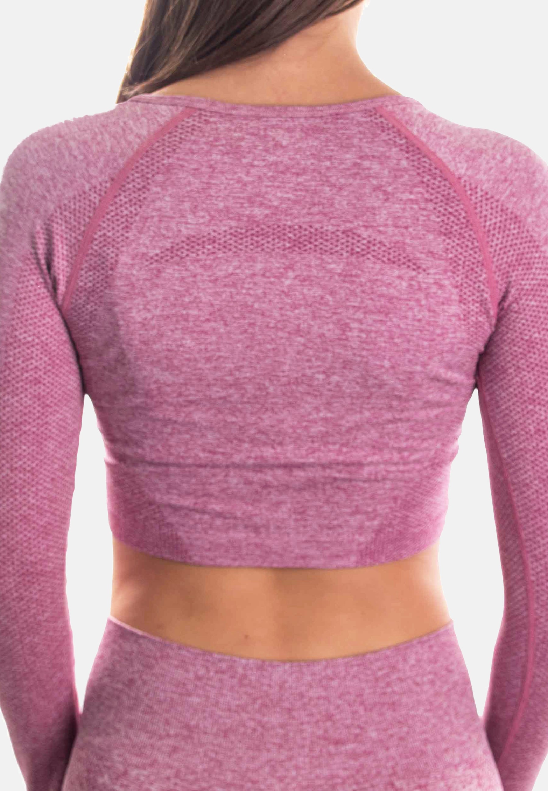 Pink Crop Sleeve Dynamic für Damen, ideal für Sport und Entspannung, figurbetont und aus hochwertigem Funktionsmaterial.