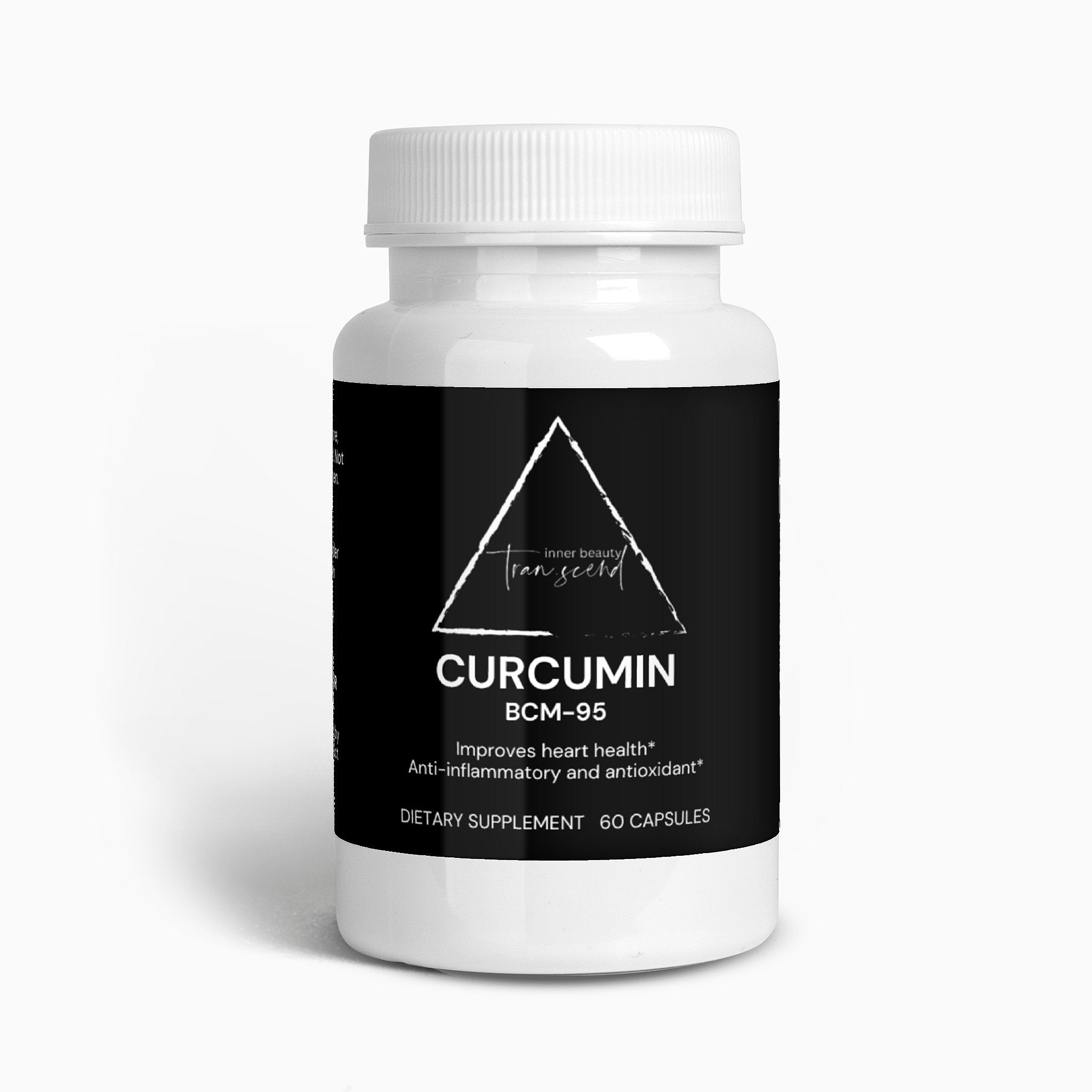 Curcumin BCM-95® supplement in vegetable capsules, showcasing its natural ingredients and health benefits.