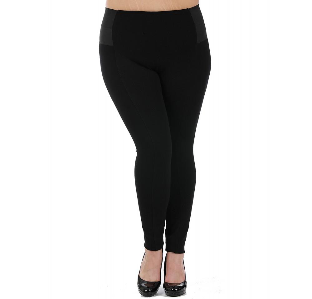 Curvy Plus Size Pant featuring an elastic waist and tapered leg, made from soft nylon ponte fabric, ideal for versatile styling.