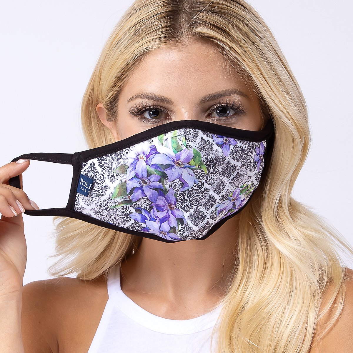 DaCover Flower 3-Layered Face Cover featuring a unique floral print design, made from polyester and cotton, suitable for unisex wear.