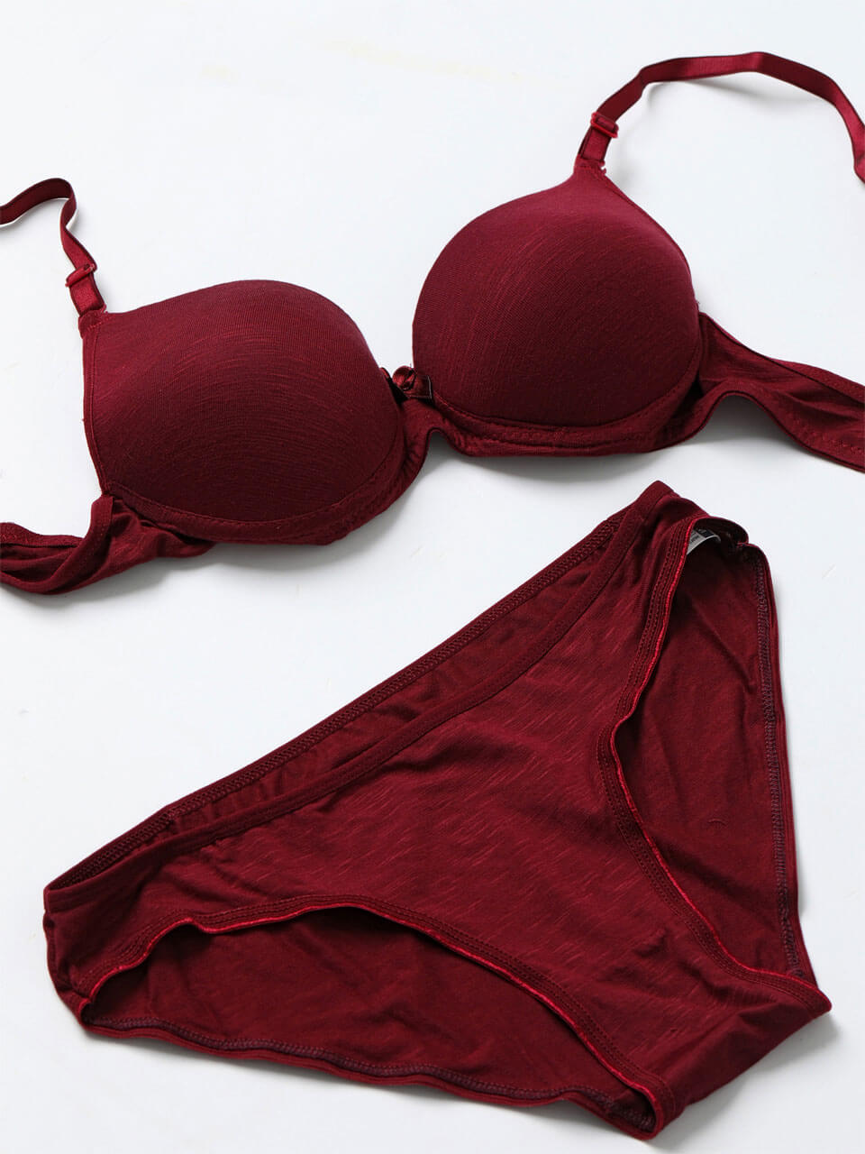 Daily Burgundy Bra Panty set showcasing elegant burgundy color and comfortable design.