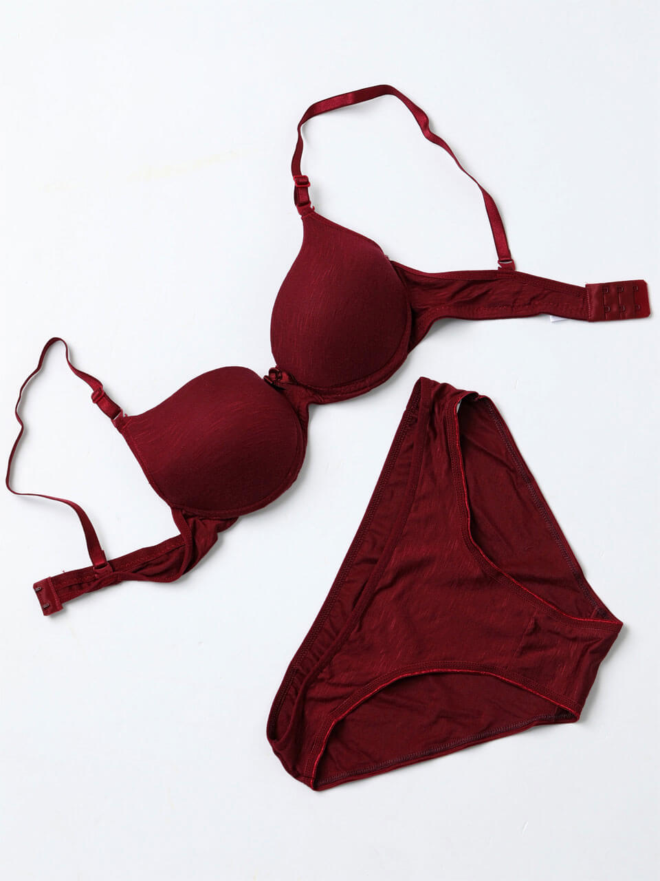 Daily Burgundy Bra Panty set showcasing elegant burgundy color and comfortable design.