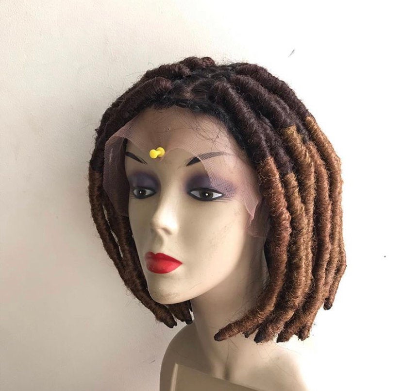 Daisy Locs Wig featuring invisible frontal lace, lightweight dread locs, and a natural look, perfect for versatile styling.