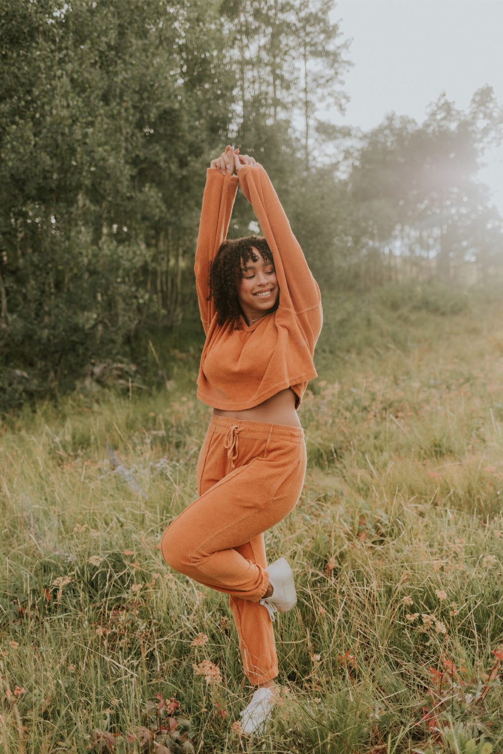 Dance With Life Hoodie in vibrant colors, featuring a soft v-neck and modern seam details, made from 100% organic cotton.