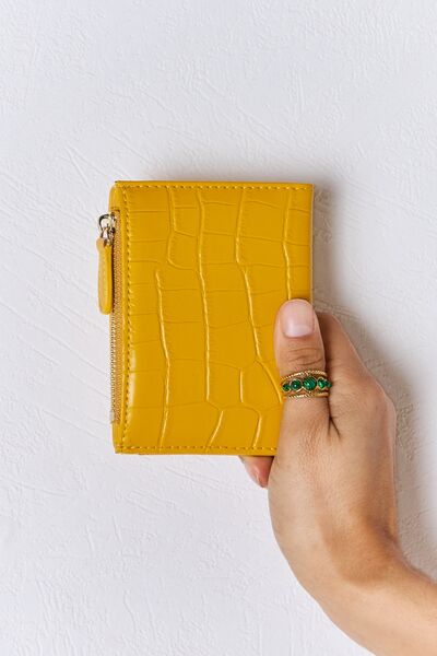 David Jones Texture PU Leather Mini Wallet in stylish design, showcasing its unique texture and compact size.