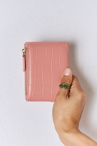 David Jones Texture PU Leather Mini Wallet in stylish design, showcasing its unique texture and compact size.