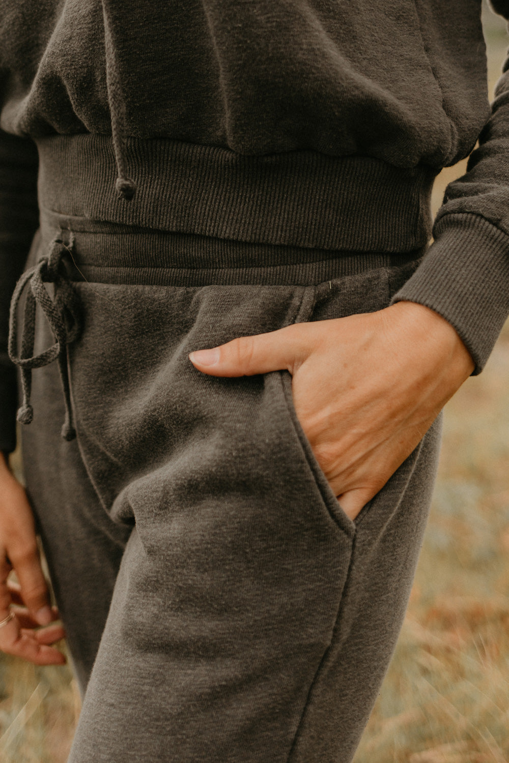 Day Break Joggers 2.0 in Ivory, Blue, and Vintage Black, made from lightweight organic cotton, showcasing a vintage-inspired design.