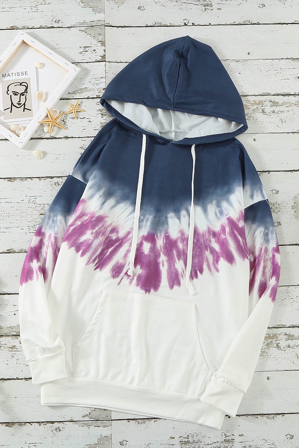 Demi Tie-dye Hoodie featuring a stylish tie-dye print, oversized fit, and kangaroo pocket, perfect for casual wear.