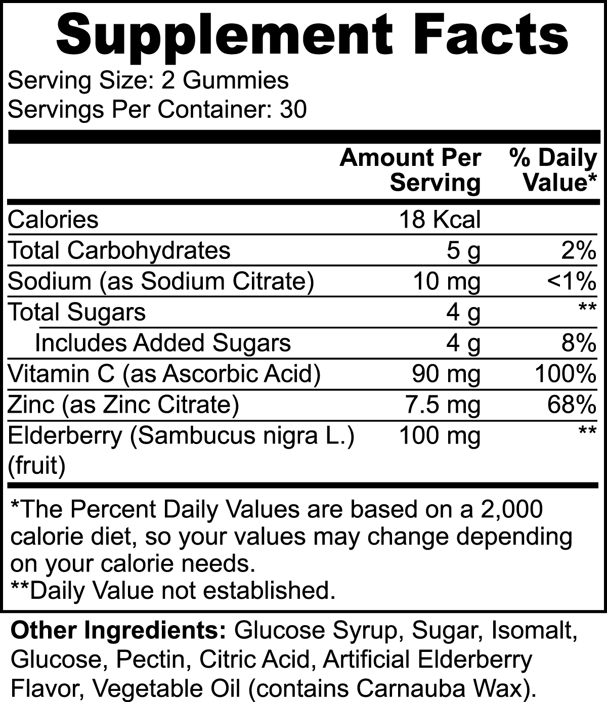 A bottle of Elderberry & Vitamin C Gummies showcasing the product's vibrant color and packaging, highlighting its immune-boosting benefits.