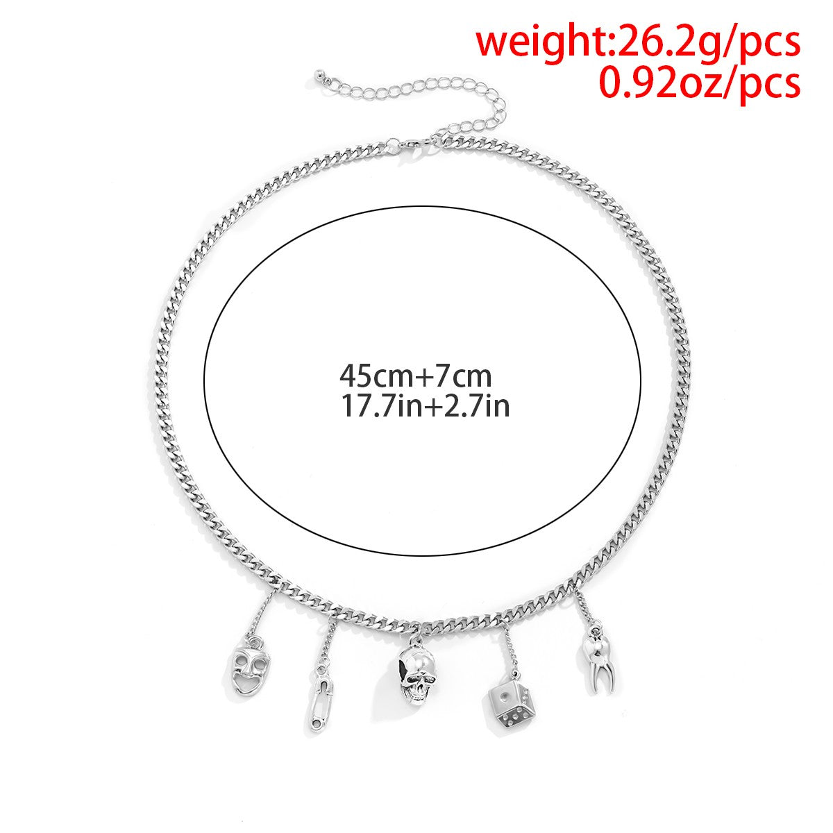 Elegant thin silver necklace featuring various shaped pendants, perfect for enhancing any outfit.