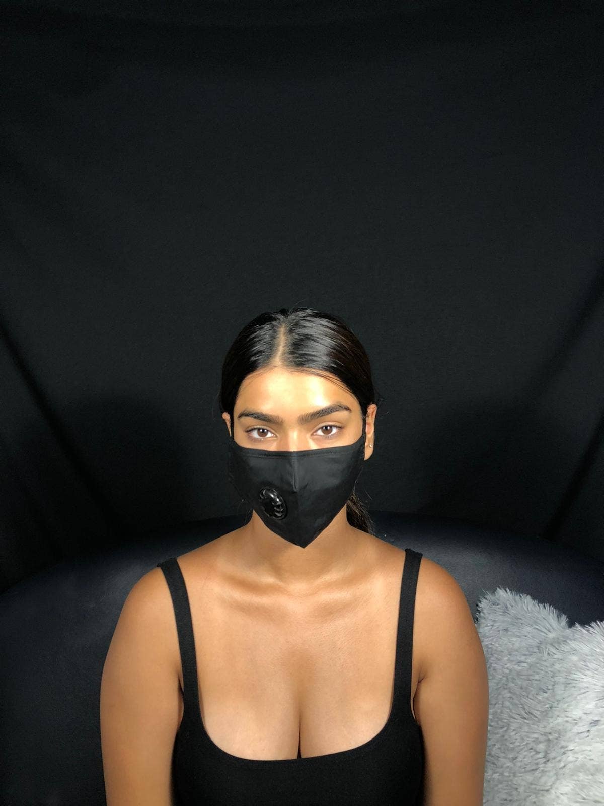 Miss Nikky Face Mask with Valve, PM2.6 resistant, designed for comfort and protection against dust and pathogens.