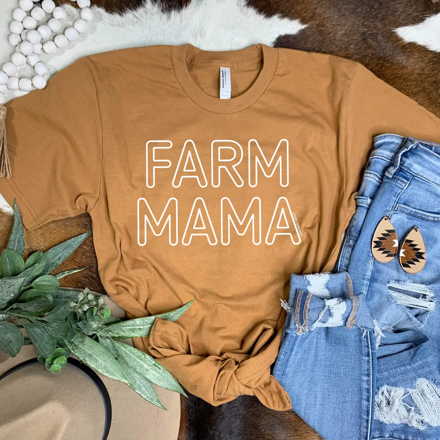 FARM MAMA Tee featuring a stylish design, unisex fit, and high-quality print, perfect for farm enthusiasts.