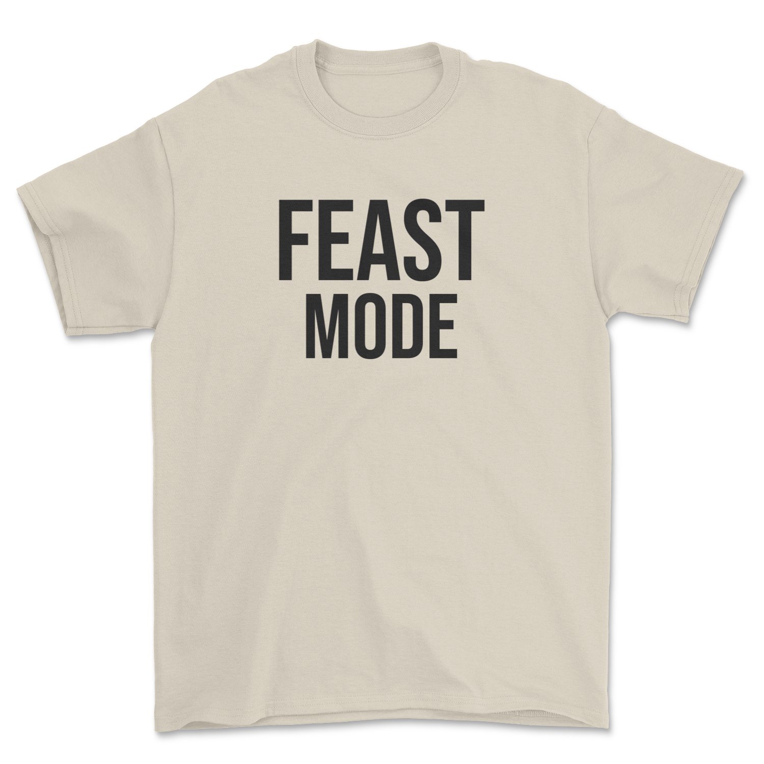 A stylish unisex Feast Mode Tee featuring a vibrant food-themed design, perfect for food lovers.