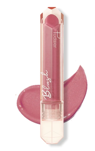 Fluid Sheer Glow Enhancer Liquid Blush #P08 in a sleek packaging, showcasing its gel-cream texture and vibrant color.