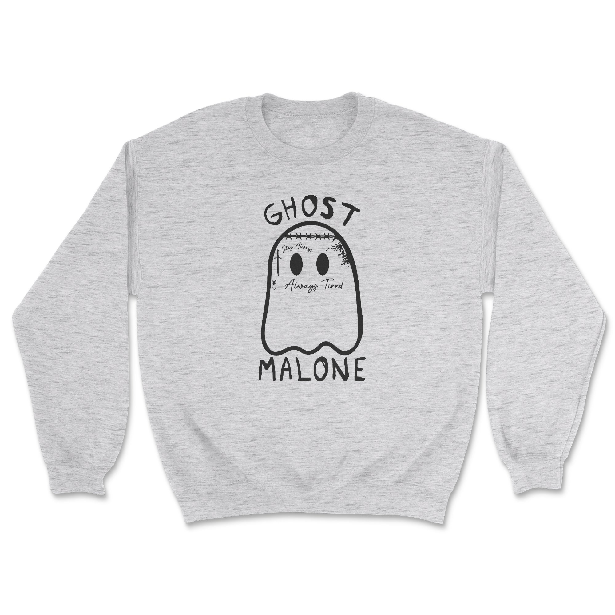 Ghost Malone Sweatshirt featuring a unique design, soft fabric, and unisex fit, perfect for casual wear.