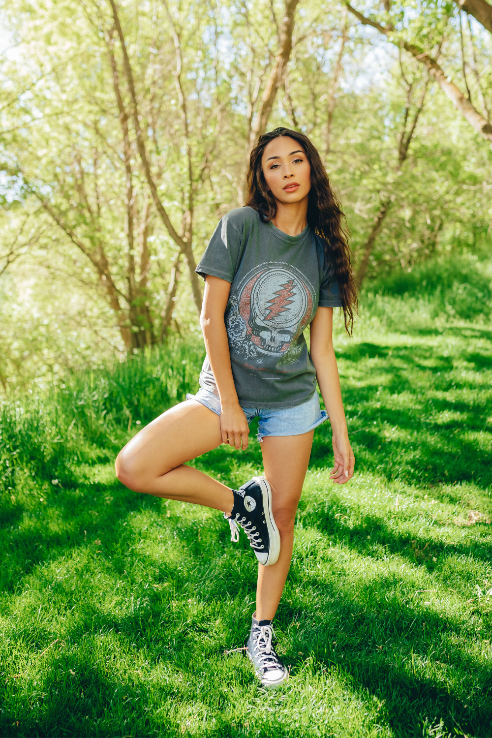 Grateful Dead Sunkissed Classic Tee made from organic cotton, featuring a vintage design and low impact dyes, perfect for casual wear.