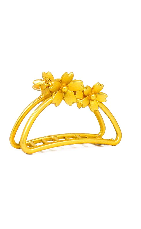 Elegant gold hair clip ART837 made from durable metal alloy, perfect for stylish hairstyles.