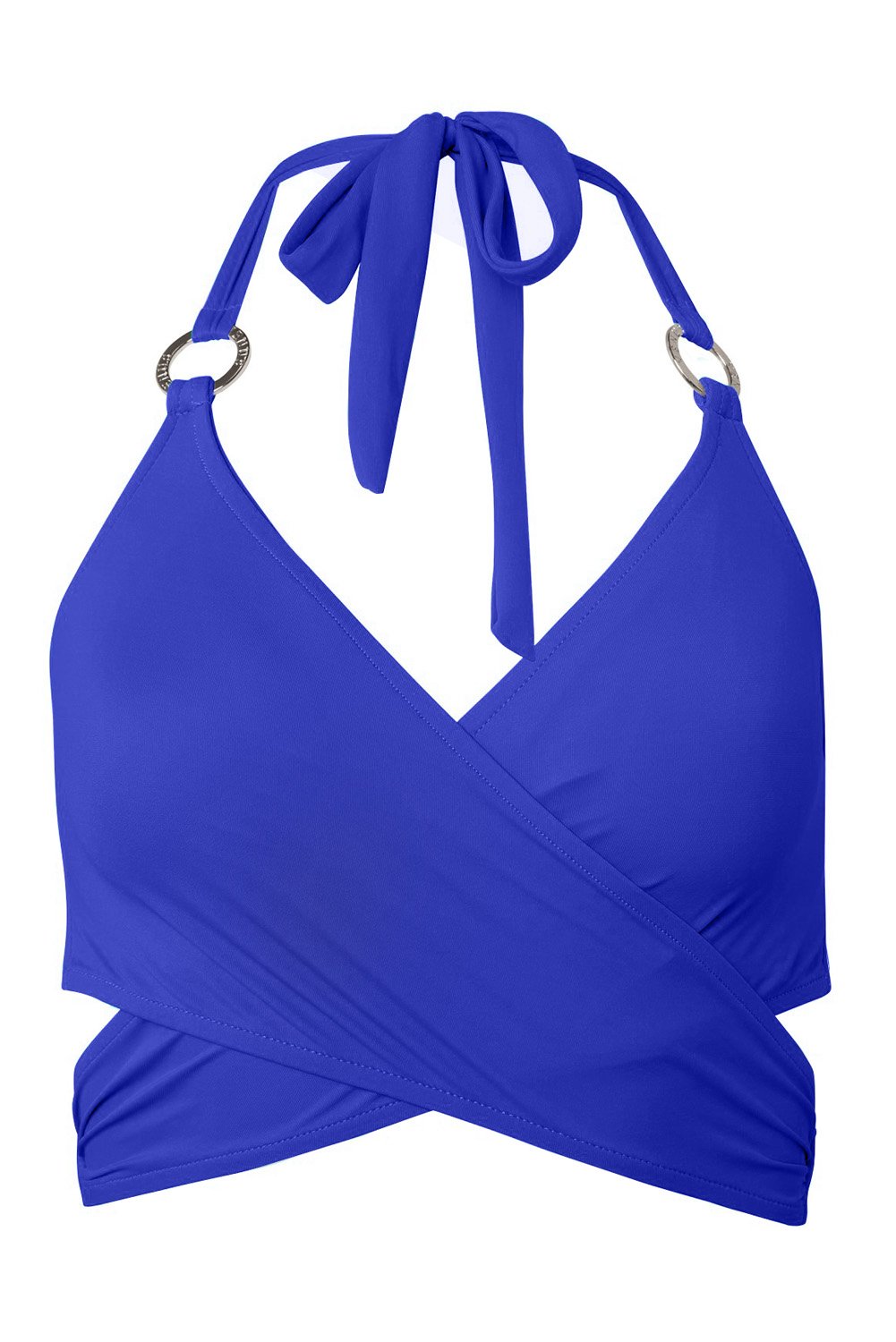 Halter Neck Criss Cross High Waist Bikini Set featuring a stylish design with a halter neck and high waist panty, perfect for summer beach outings.