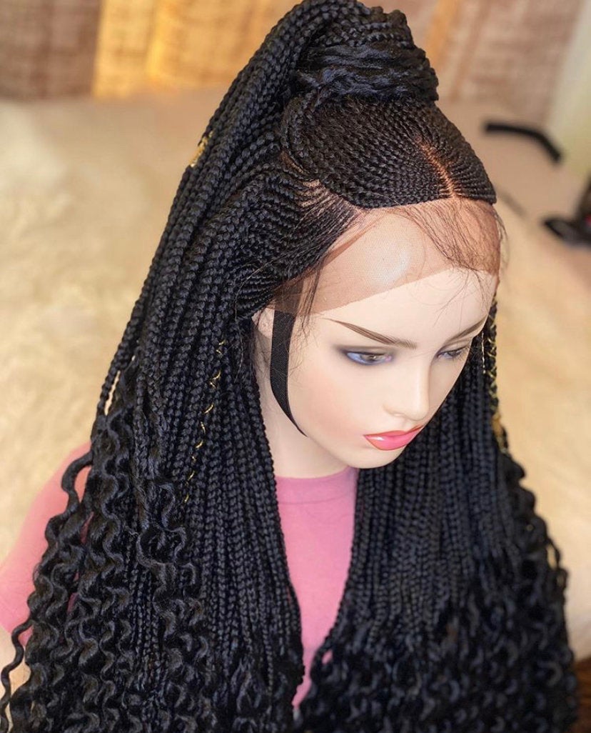 Hattie Wig featuring a neatly crafted braid design, showcasing its elegant and customizable style.