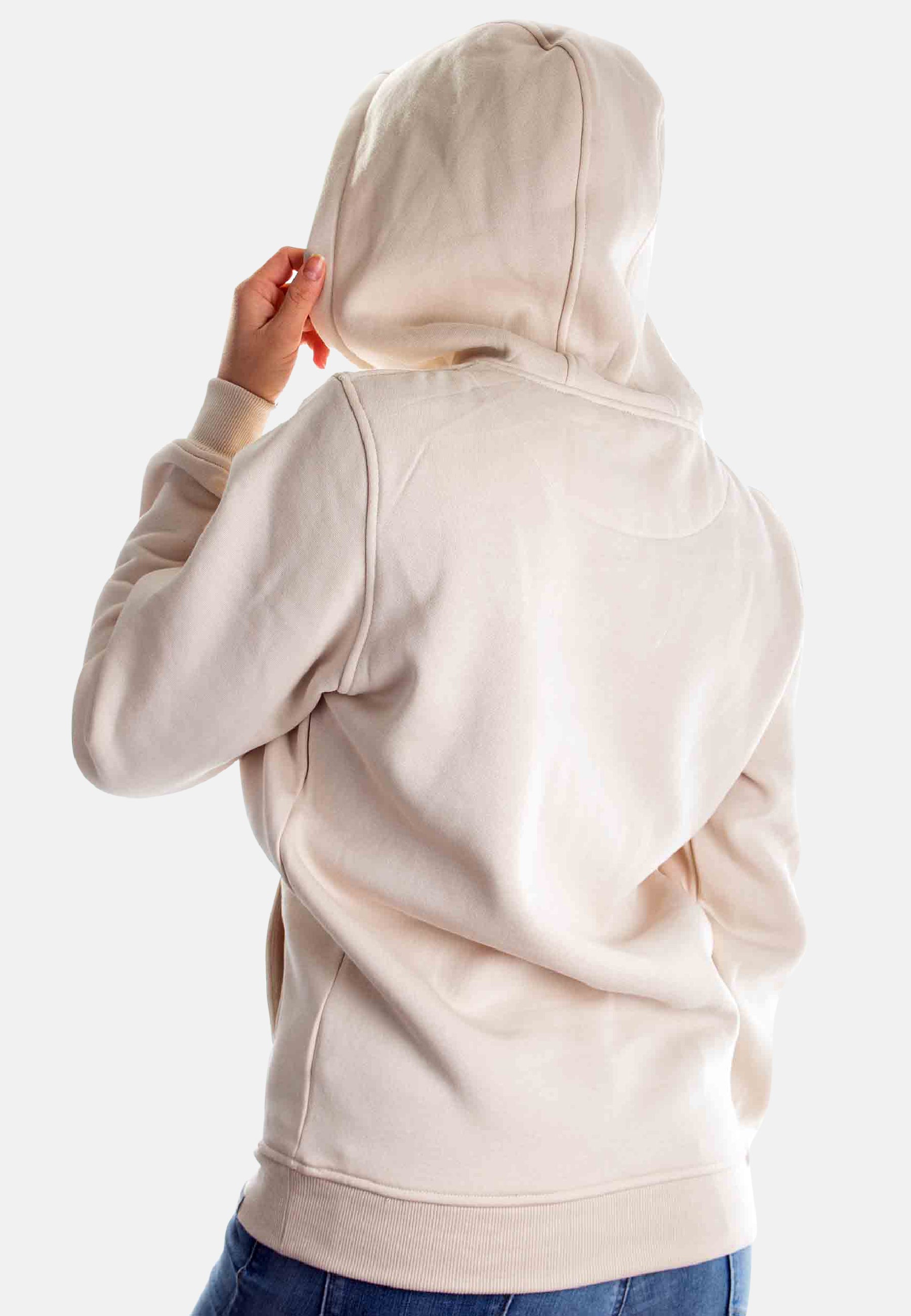 Damen HIGH STD Hoodie in Sandfarbe, hochwertig verarbeitet mit stylischen Details.