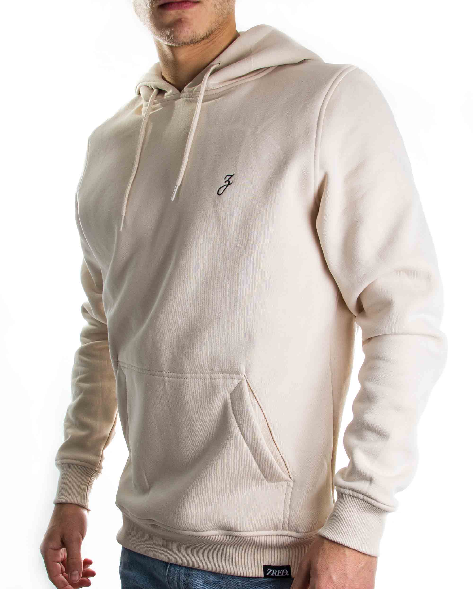 HIGH STD Hoodie in Sandfarbe für Herren, hochwertig verarbeitet mit stilvollen Details.