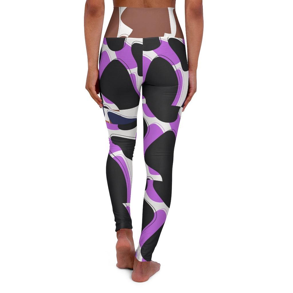 High Waisted Yoga Leggings in a stylish design, showcasing a skinny fit and double layer waistband, perfect for workouts and yoga.