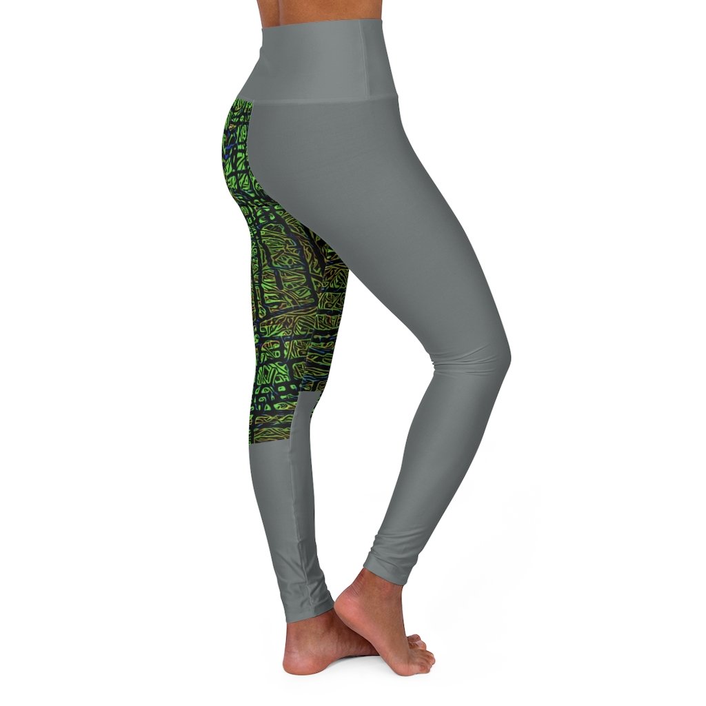 Hulk High Waisted Yoga Leggings showcasing a sleek skinny fit and high waistband, perfect for workouts and casual wear.