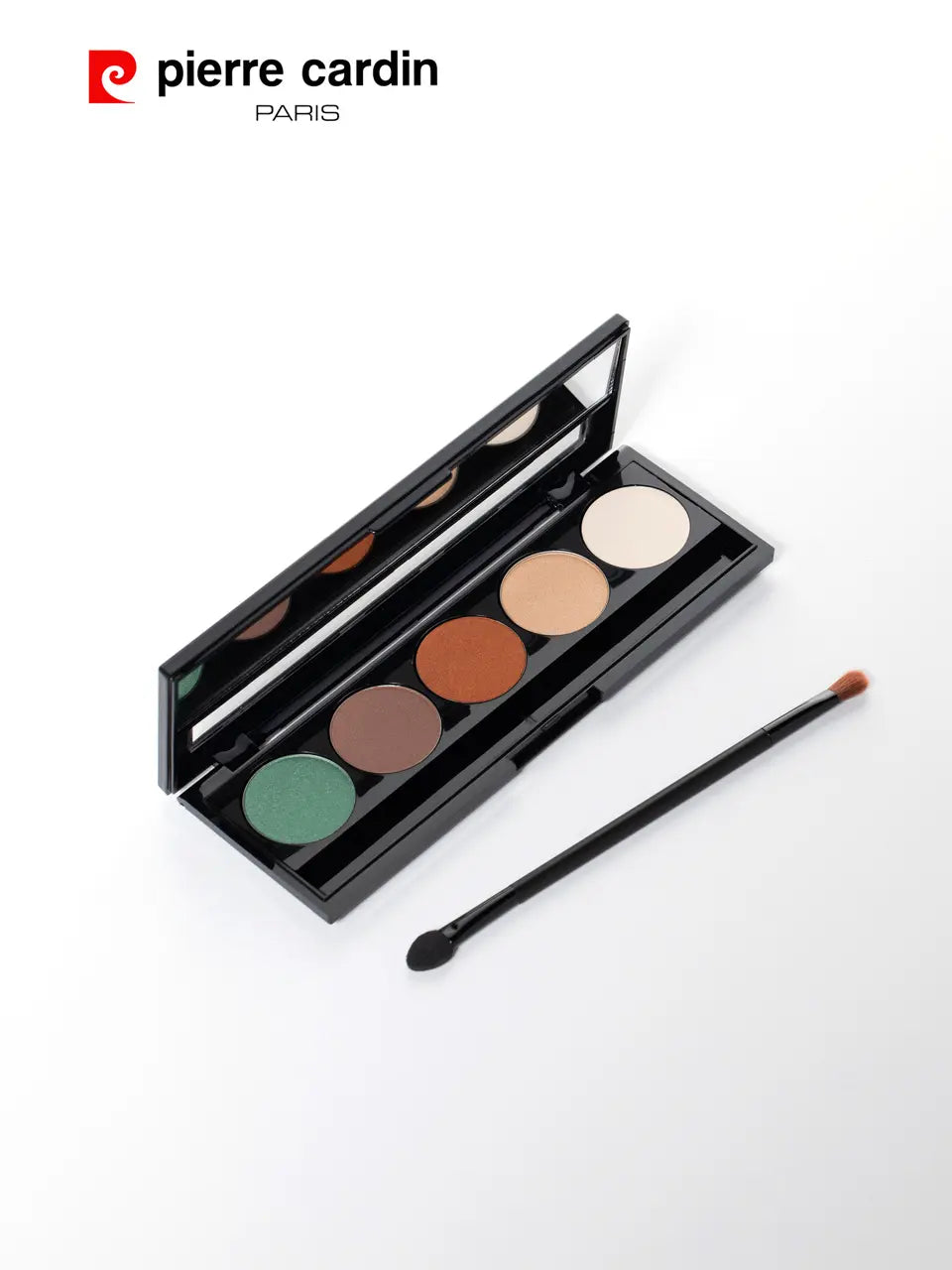 Pierre Cardin Iconic Haute Couture Eyeshadow Palette featuring 12 richly pigmented shades in neutral and deep tones.