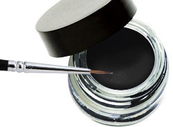 Indelible Gel Eyeliner in various vibrant colors displayed in a sleek container, showcasing its smooth texture and precision applicator.