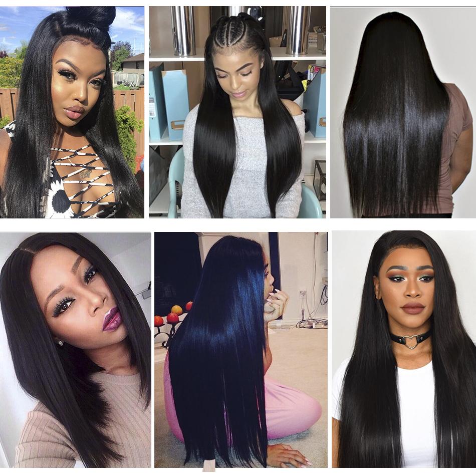 Indian Straight Virgin Hair Bundles with Frontal, featuring natural black color and pre-plucked lace for a seamless look.