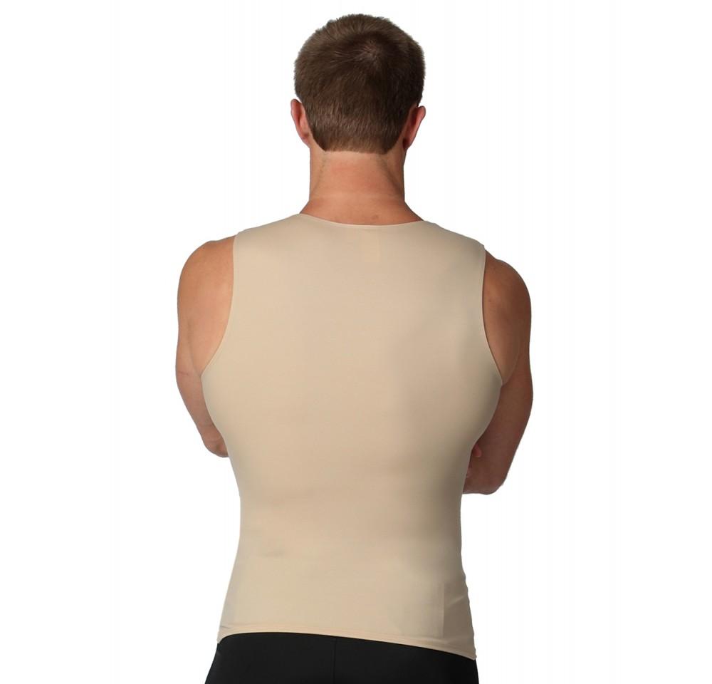 Insta Slim Compression Sleeveless V-Neck Tank VS00N1 in black, showcasing its sleek design and comfortable fit.