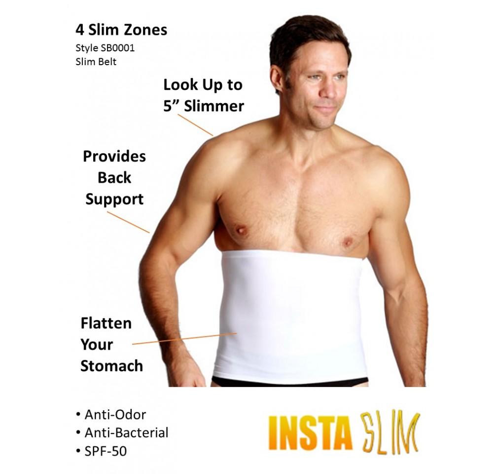 Insta Slim Compression Slimming Belt SB0001 displayed on a neutral background, showcasing its sleek design and fabric texture.