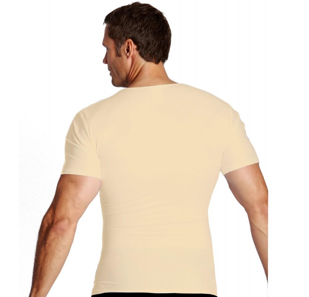 Insta Slim Compression V-Neck Shirt VS0001, showcasing its sleek design and comfortable fit, ideal for instant slimming.