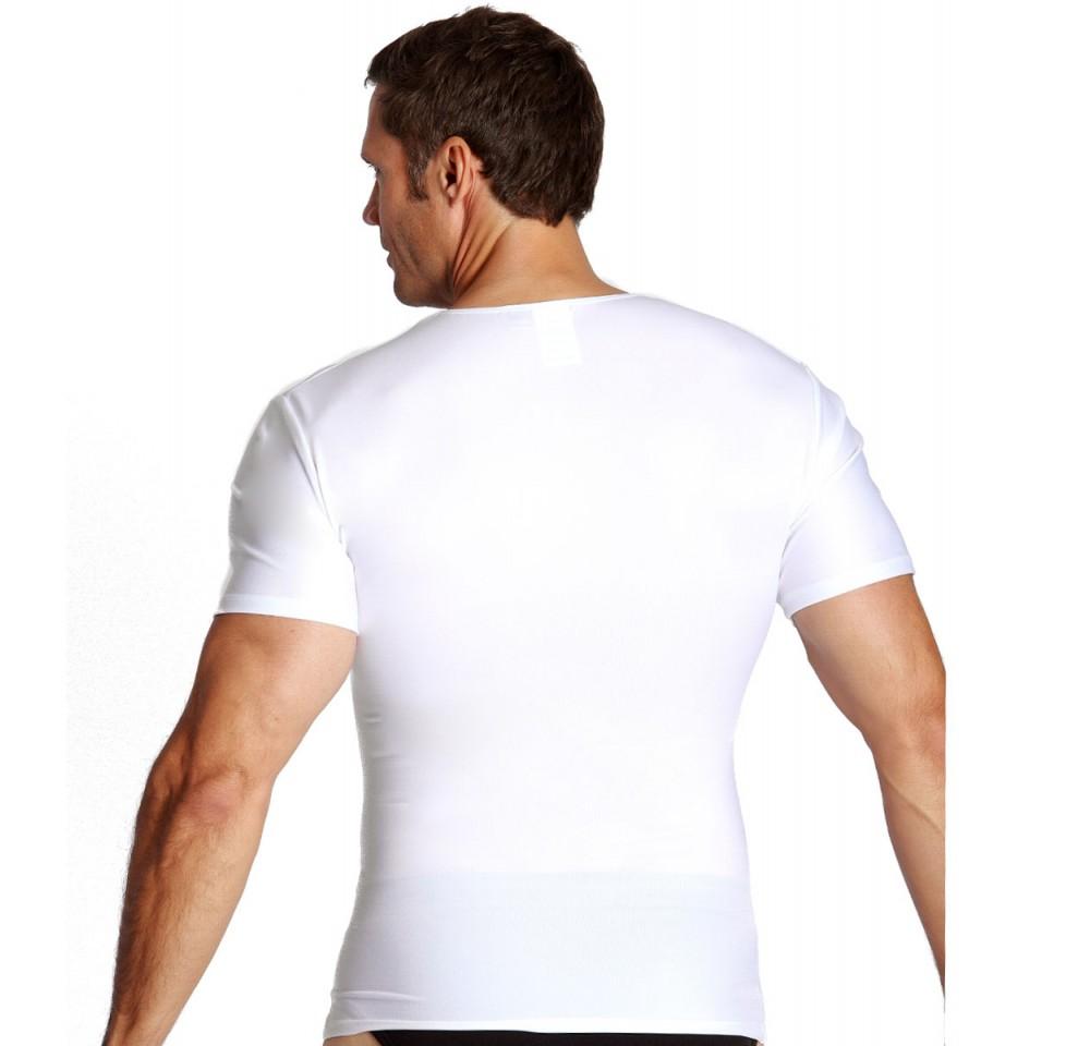 Insta Slim Compression V-Neck Shirt VS0001, showcasing its sleek design and comfortable fit, ideal for instant slimming.