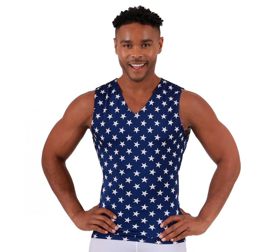 Insta Slim Stars Activewear Sleeveless V-Neck tank top in vibrant colors, showcasing its stylish V-neck design and comfortable fit.